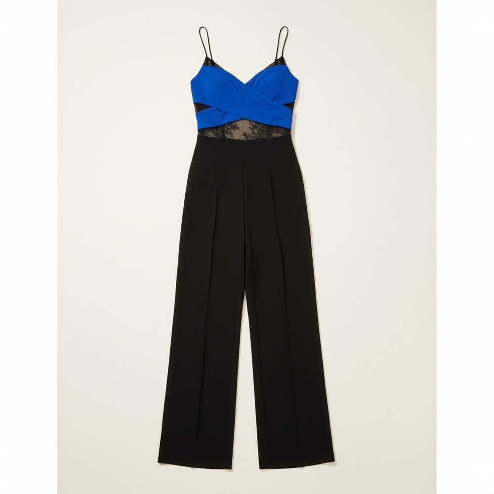 Noam Hanoch Anabella Lace-Inset Open-Back Jumpsuit​​​​